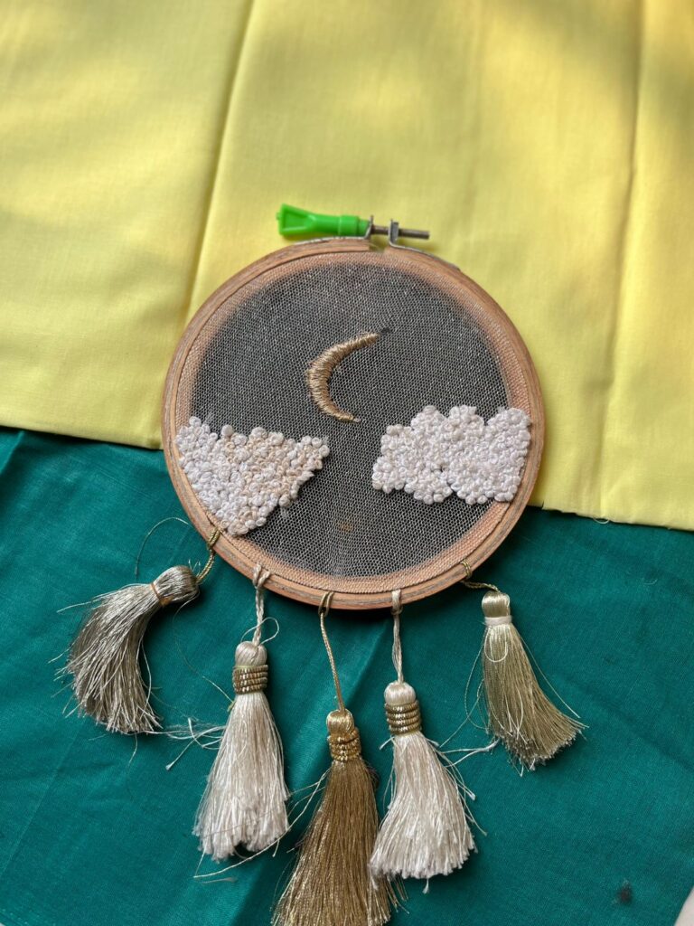 uniquely hand-embroidered dreamcatcher for a gift